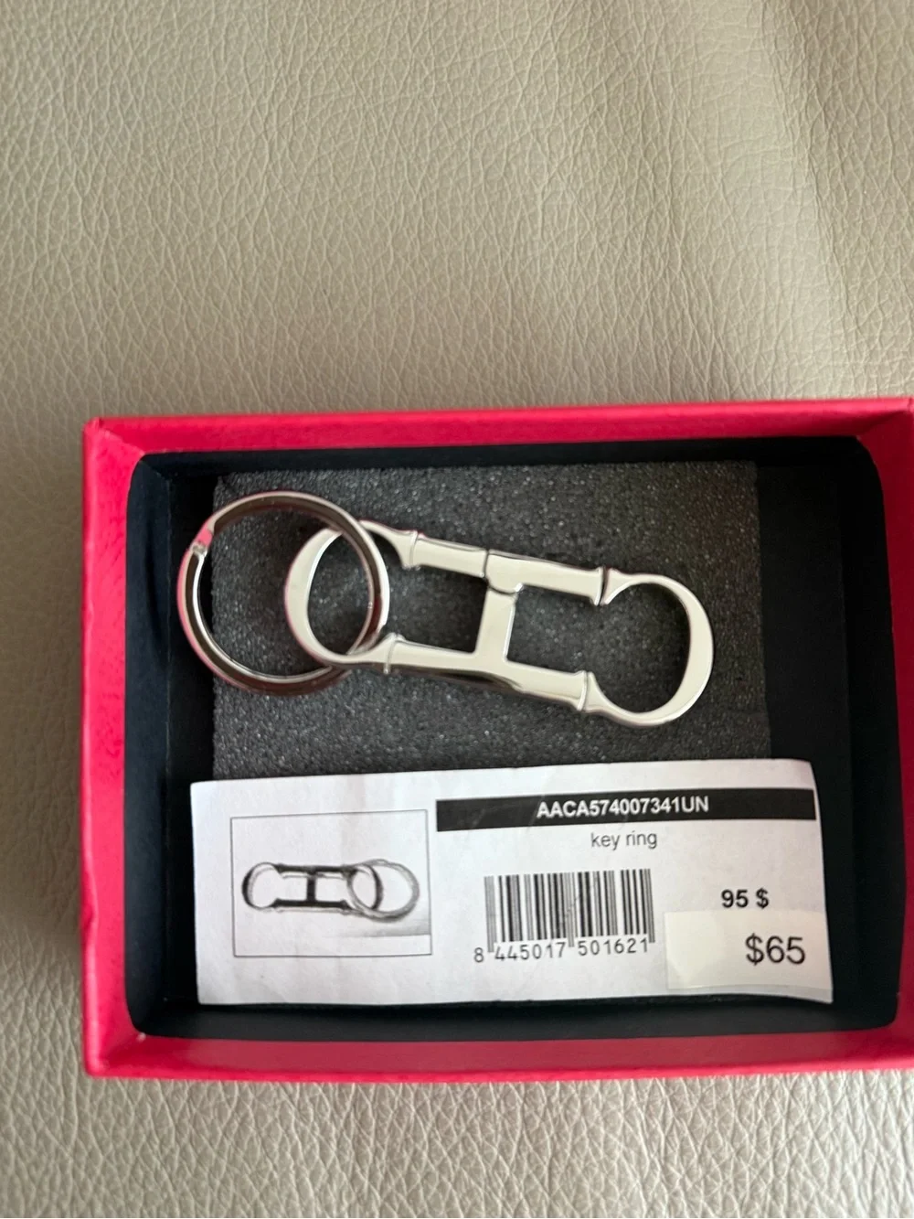 Carolina Herrera Men's Key Ring with Metal Hardware